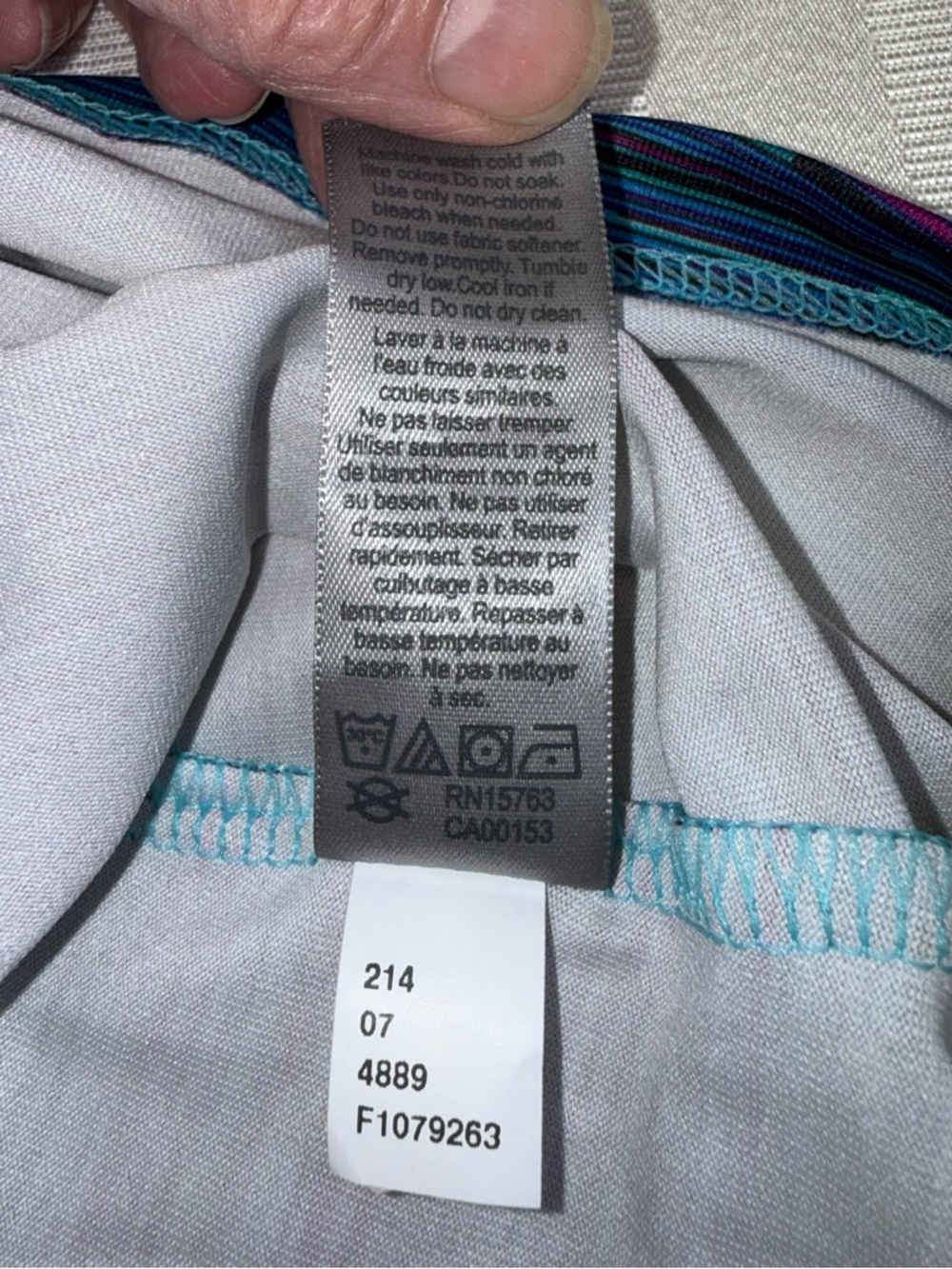 Champion Duo Dry Small Built-In Bra Athletic Tank Top Blue Purple Space Dye NWT - Picture 11 of 11